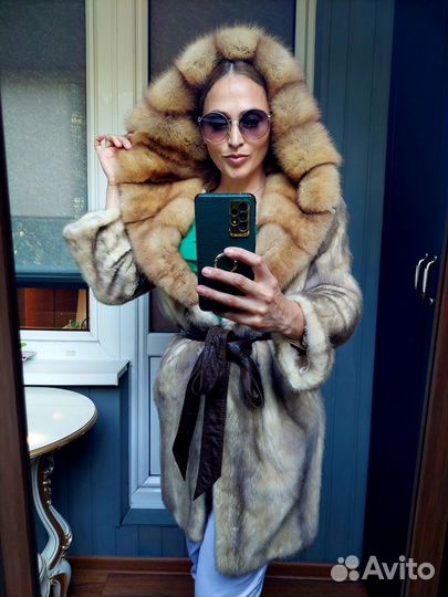 Шуба норковая соболь