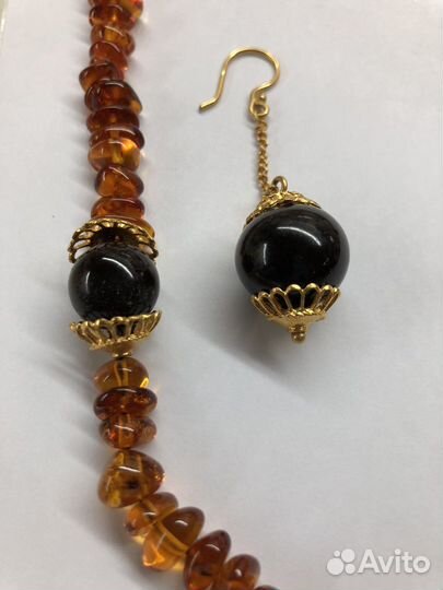 Комплект из янтаря СССР