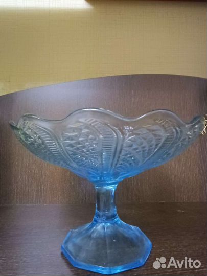 Ваза цветное стекло винтаж