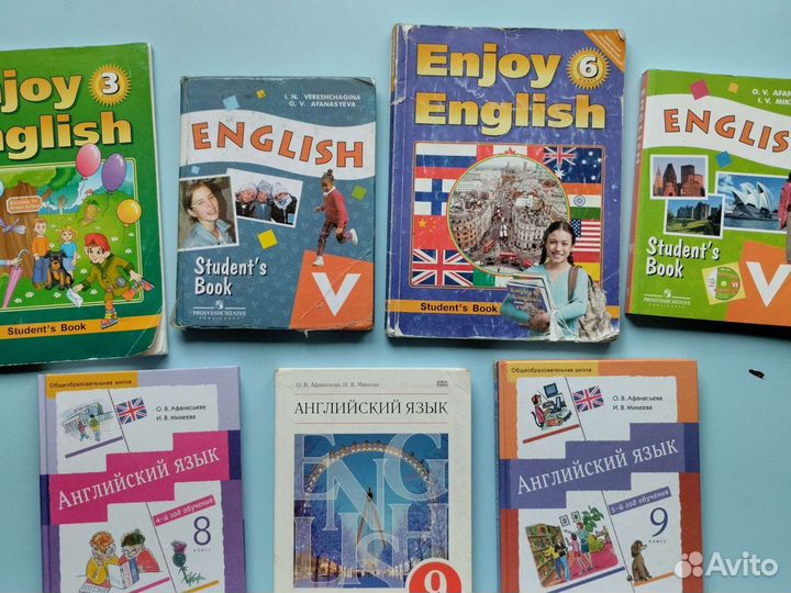 Учебники английского языка2,3,4,5,6,8,9 класс