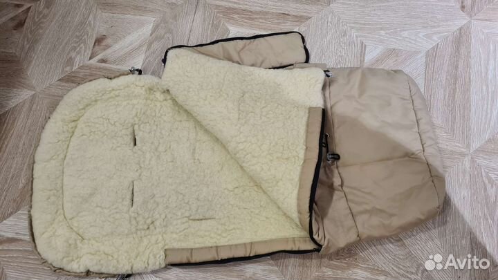 Меховой конверт в коляску овчина