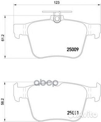 P85124 колодки дисковые задние A3, VW Golf VII
