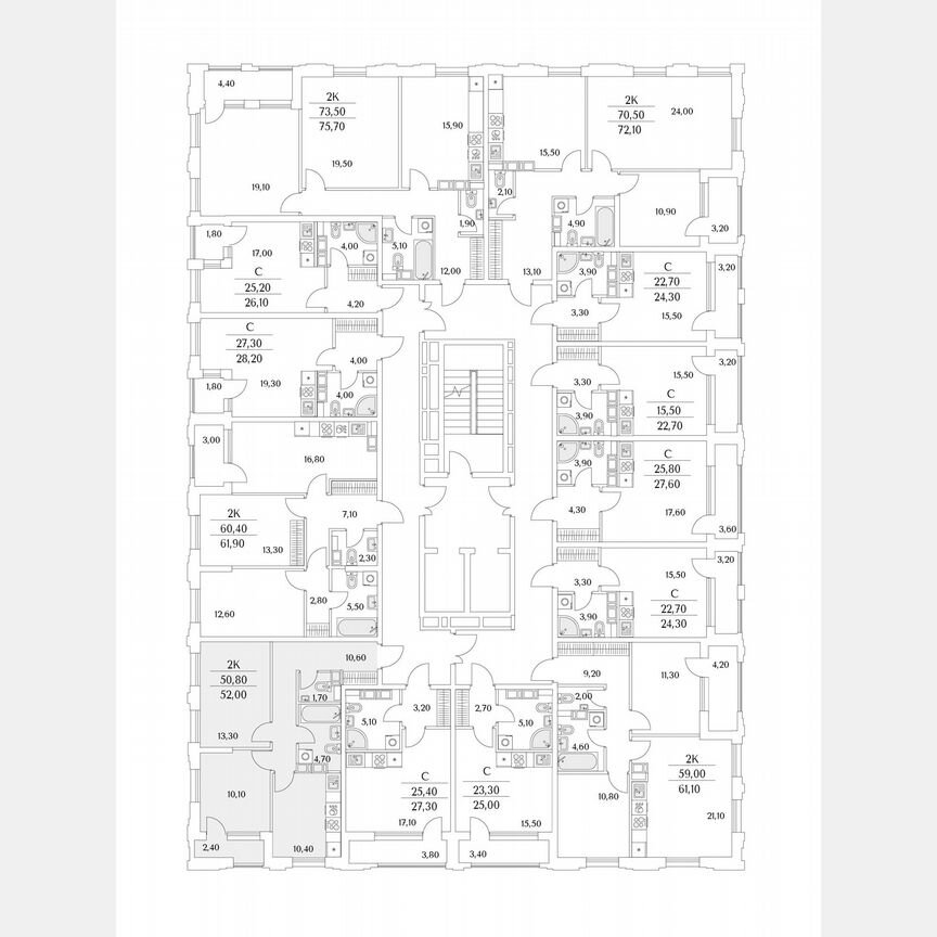 2-к. квартира, 39,5 м², 10/13 эт.