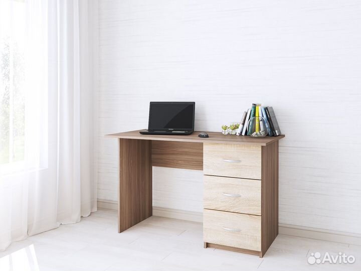 Сити-1 Стол письменный ясень шимо/дуб сонома