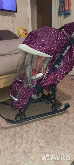 Детские санки коляска ника