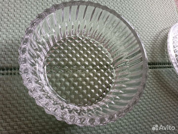 Вазочка, сахарница, конфетница хрустальная