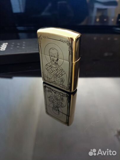 Зажигалка zippo с гравировкой Николай Чудотворец