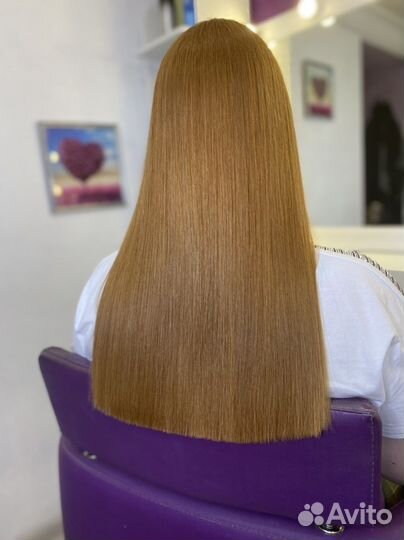 Кератиновое выпрямление волос,полировка волос