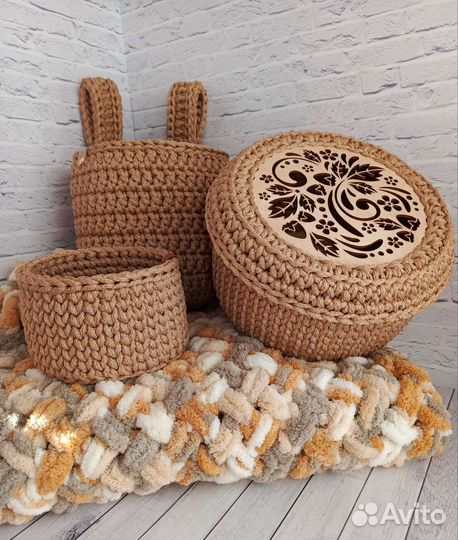 Корзины вязаные
