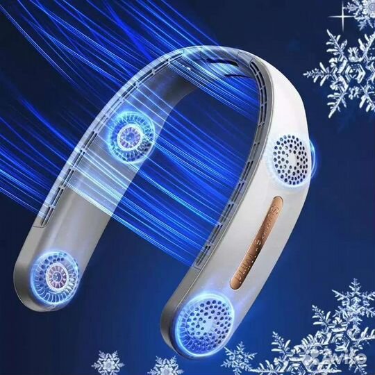Мини-вентилятор на шею с зарядкой от USB, 360