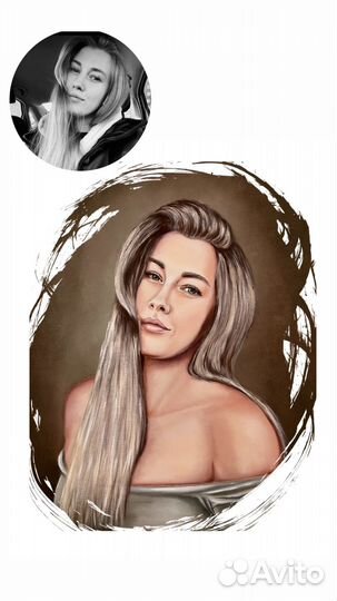 Портрет по фото на холсте под заказ