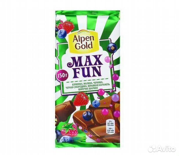 Шоколад Alpen Gold Max Fun клуб мал чер 160г (опт)