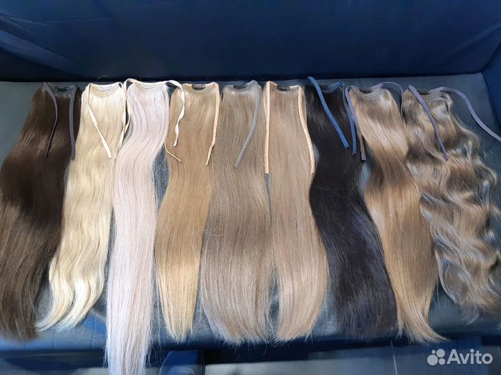 Накладной натуральный хвост на ленте