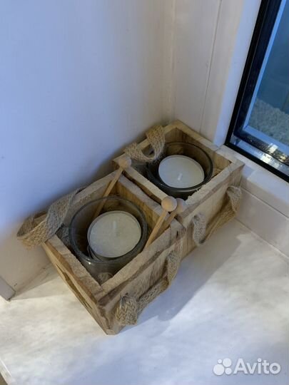 Подставка для свечей дерево