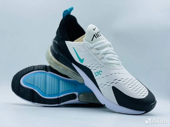 Кроссовки Nike air max 270 бело-голубые размер 44