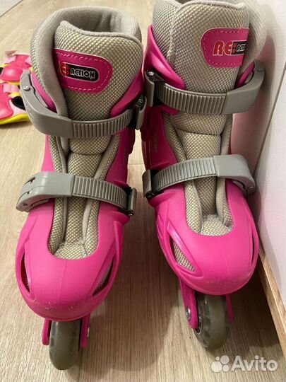Роликовые коньки детские REaction, 35 размер