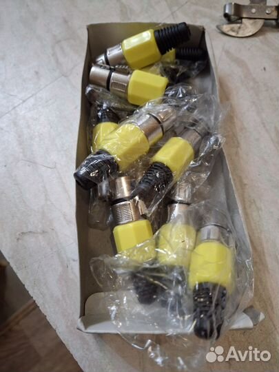 Разъемы XLR 3 pin мама 3шт ассорти