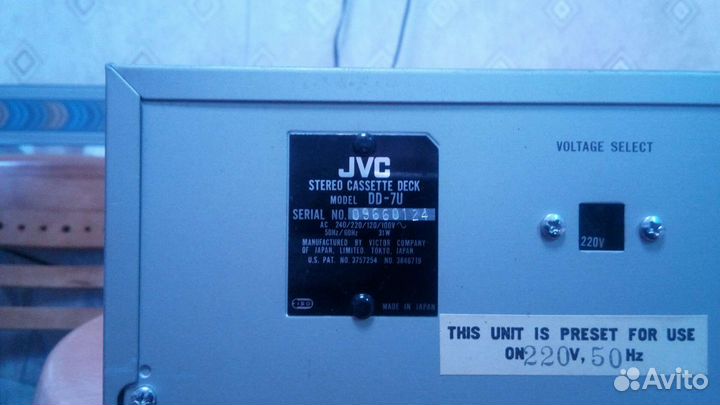 Кассетная дека jvc dd-7