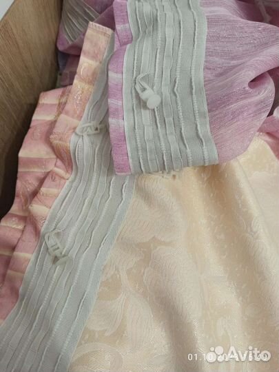 Комплект штора и тюль