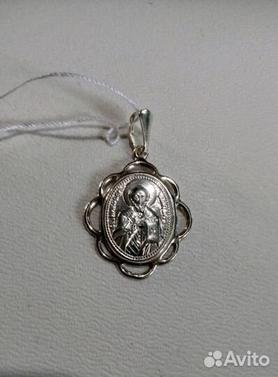 Серебряная подвеска Николай Угодник
