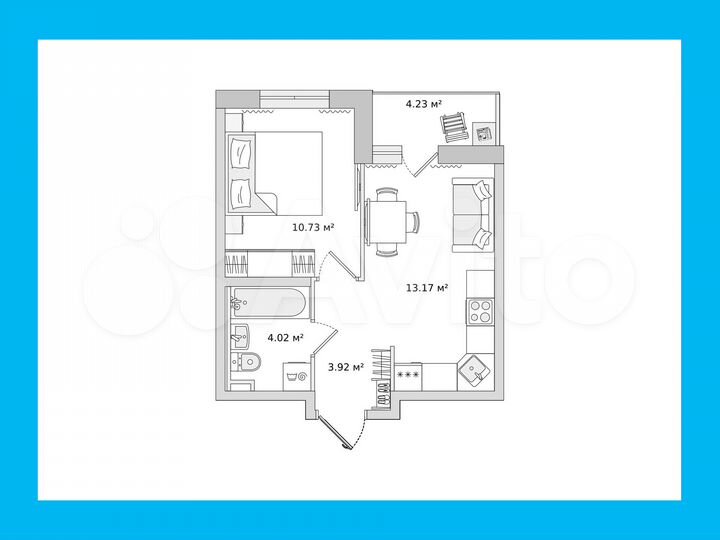 1-к. квартира, 34,5 м², 17/22 эт.