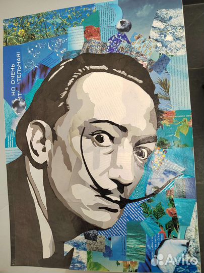 Картина, коллаж Сальвадор Дали