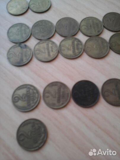 Монеты СССР 2 коп.разных лет: с 1970 г по 1991г