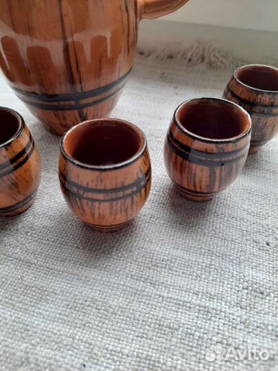 Кувшин с рюмками/Керамика