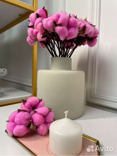 Хлопок натуральный, сухоцвет