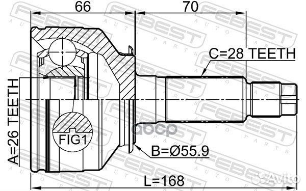 ШРУС наружный LR (компл) KIA Sorento 02-09 febest