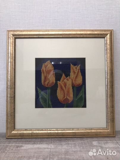 Картина вышитая крестом ручная работа