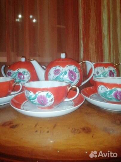 Сервиз Дулево тончайший Маки