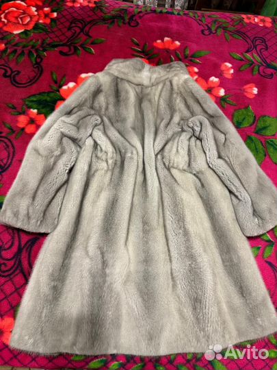 Шуба норковая серая