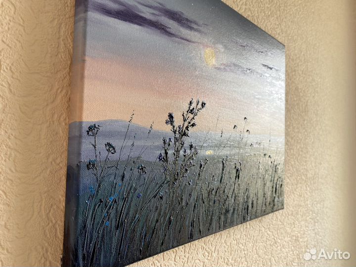 Картина маслом 30 на 40, Светлая ночь