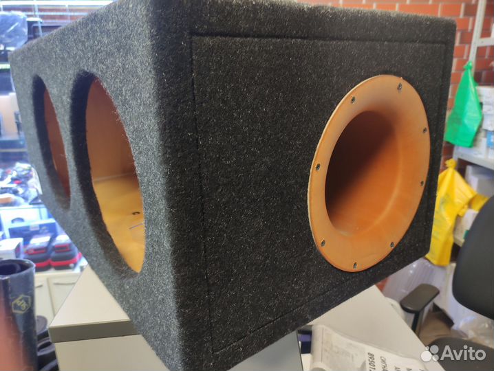Короб для сабвуфера 2*10 дюймов труба