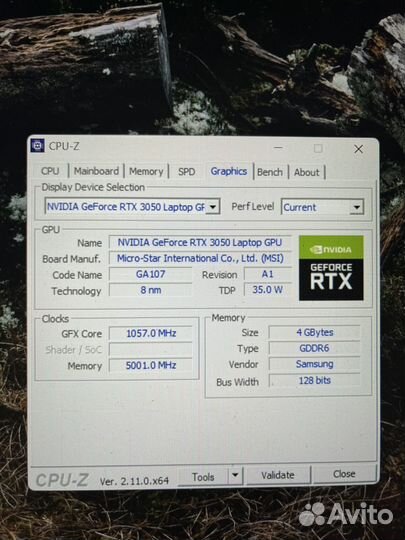 Игровой ноутбук msi rtx 3050