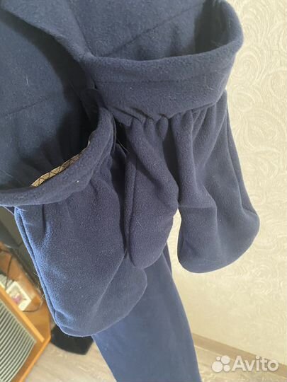 Флисовый шарф+руковицы