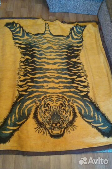 Плед с тигром.Полуторный