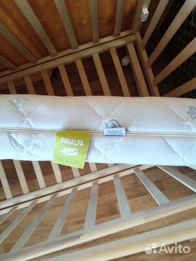 Детская кроватка из массива березы плюс матрас