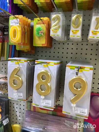 Свечи праздничные для торта/Свечи-цифры/Фонтаны