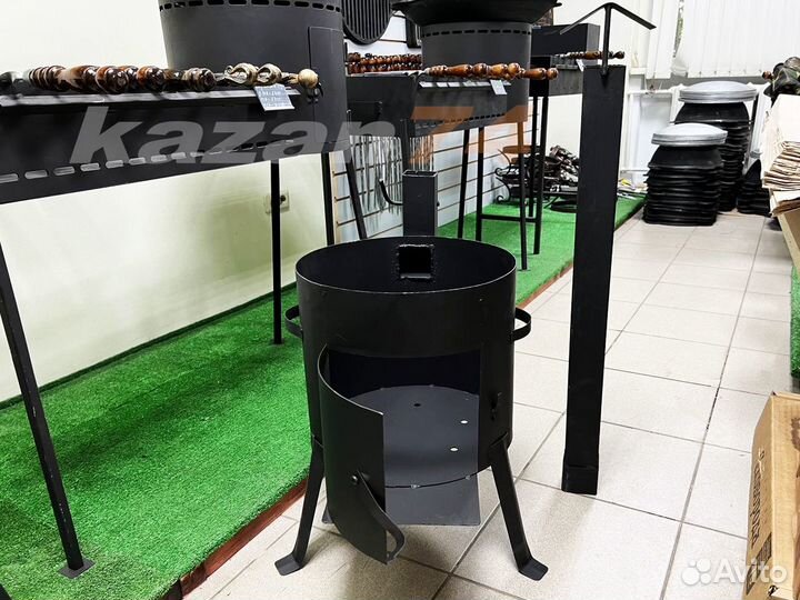 Печь под казан 16л с трубой и дверцей