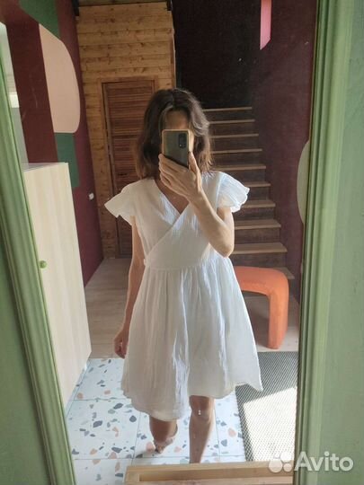 Платье муслин на запах женское 42-44
