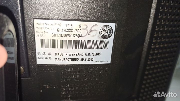 Монитор samsung Sync Master 171S
