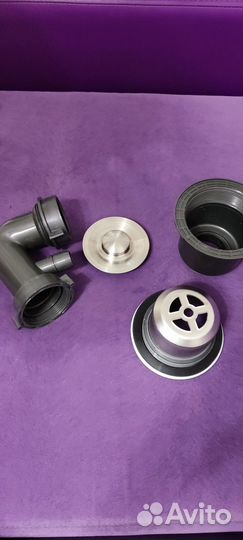 Слив для раковины глубокий с крышкой