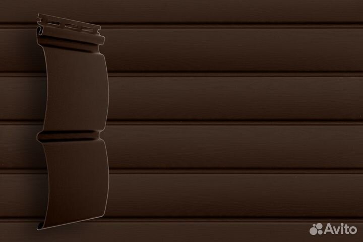 Сайдинг акриловый блок-хаус тёмный дуб