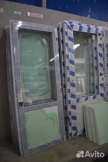 Двери 800х2000 мм алюминиевые холодные