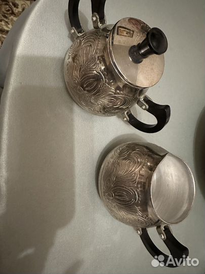 Сливочник и сахарница мельхиор