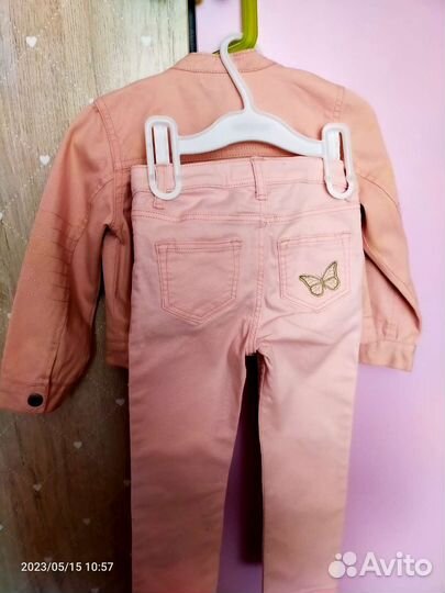 Джинсовая куртка и джинсы для девочек