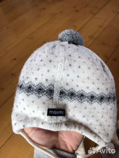 Шапка, варежки и носочки. Все 100 шерсть