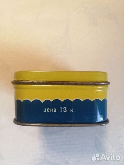 Металлическая коробка для зубного порошка СССР